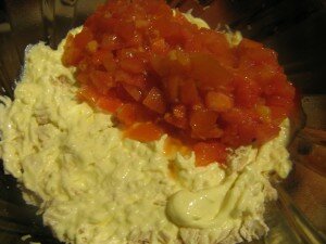 Салат с брынзой и помидорами 